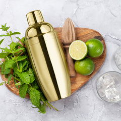 Double-wall Stainless Steel Cocktail Shaker - Brass