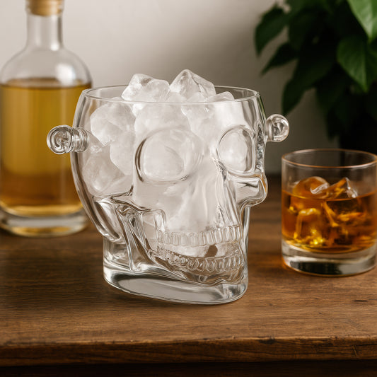 Glass Skull Ice Bucket