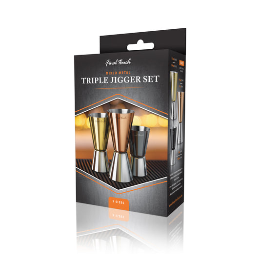 Mixed Metal Jigger Set - Set of 3