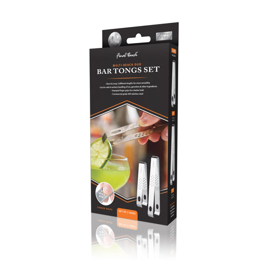 Stainless Steel Tongs Set - Set of 2 - 5.5" & 7"