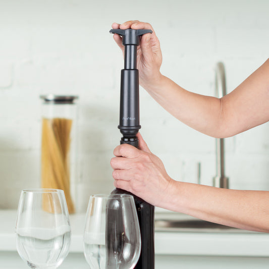 Wine Bottle Pump with Two Stoppers
