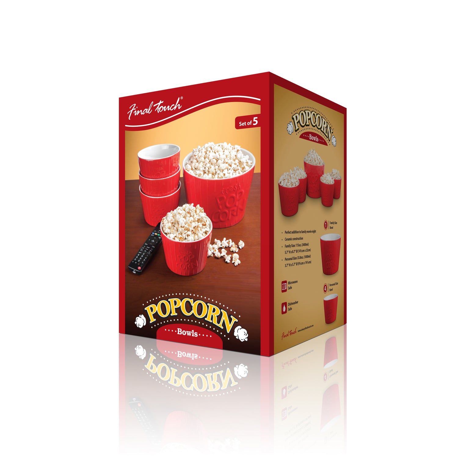 Popcorn Bowls - Red