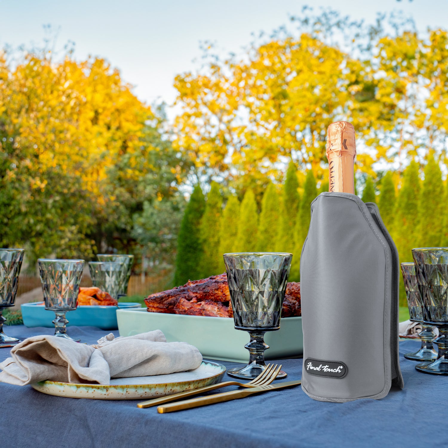 Wine Bottle Sleeve Chiller - Grey