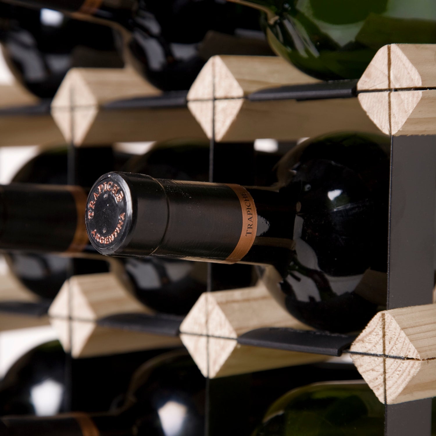 30 Bottle Wood Wine Rack - Natural Finish