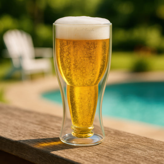 Bottoms Up Beer Glass
