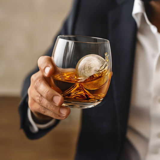 On The Rocks Whiskey Glass with Ice Ball