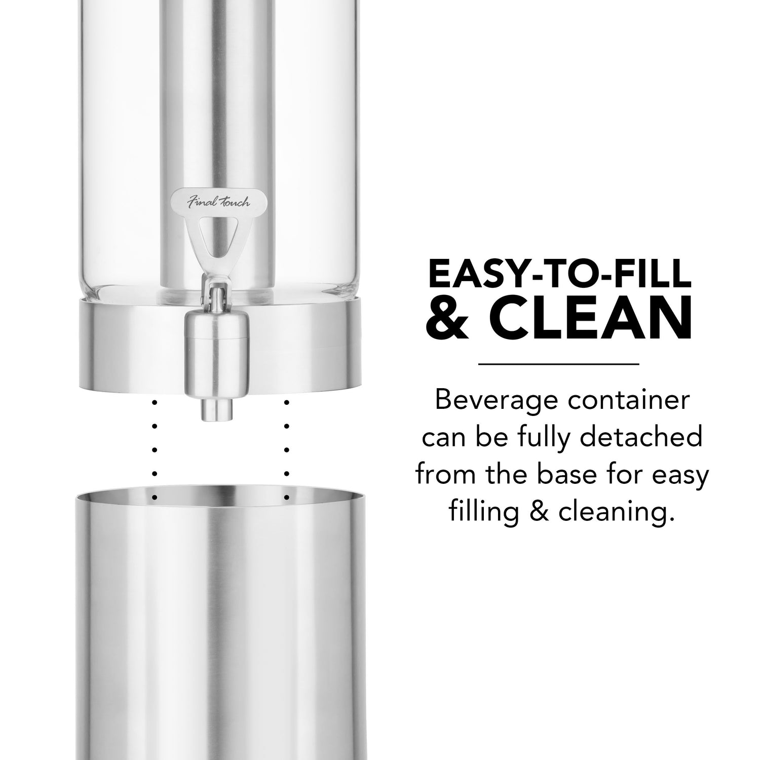 1.5 L Stainless Steel & Glass Beverage Dispenser