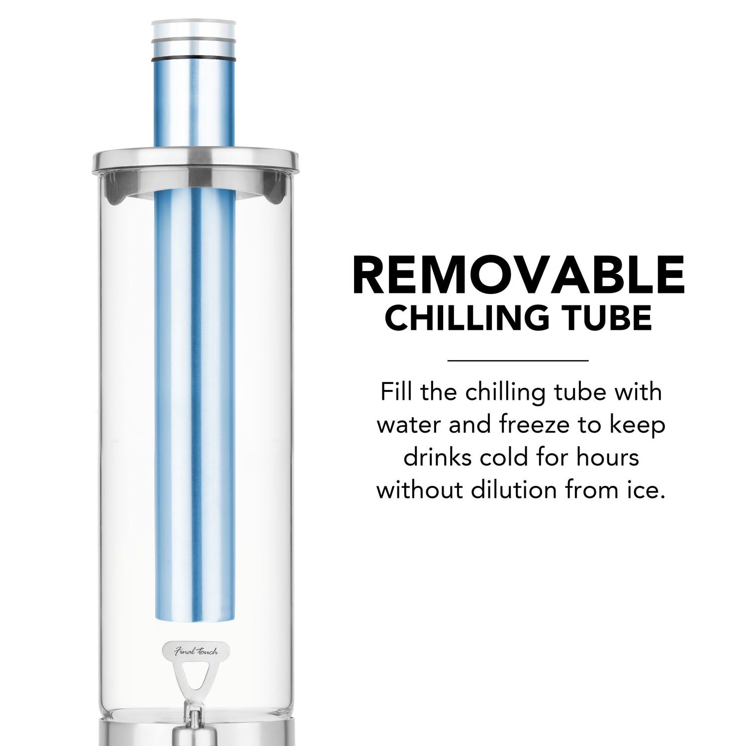 2.5 L Stainless Steel & Glass Beverage Dispenser