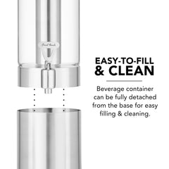 2.5 L Stainless Steel & Glass Beverage Dispenser