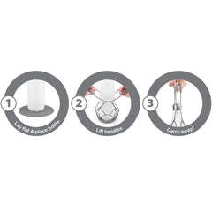 Everyday Up&Away Collapsible Silicone Bottle Bag - Grey