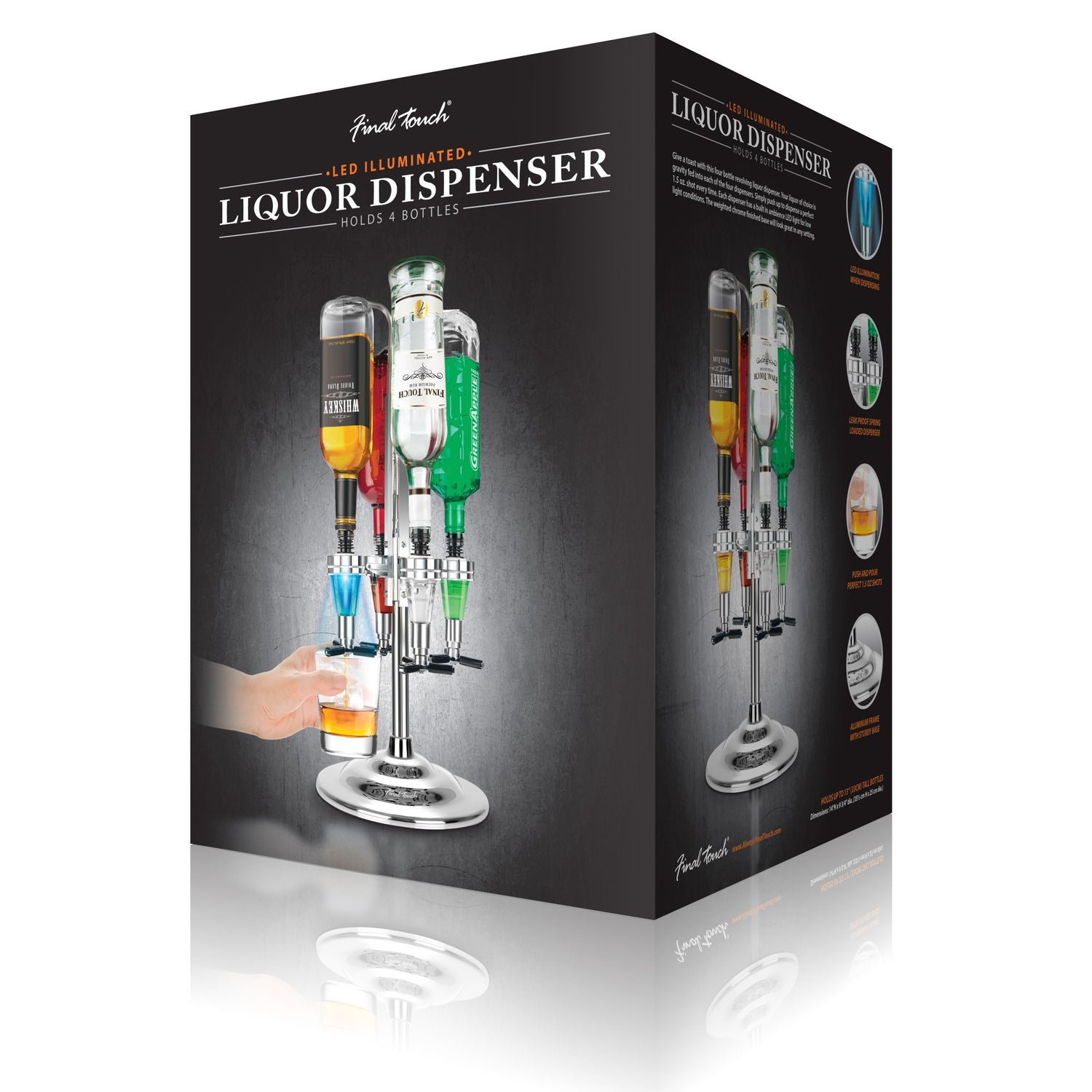 4 Bottle Led Liquor Dispenser