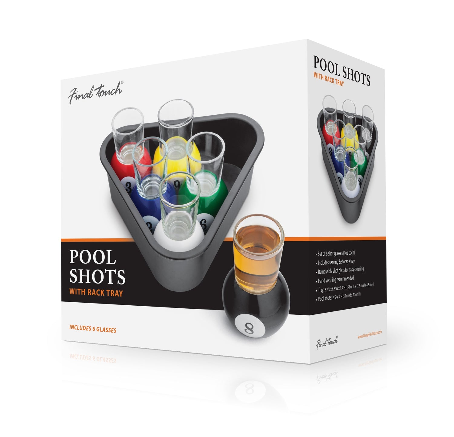 6 Pool Shots with Rack Tray