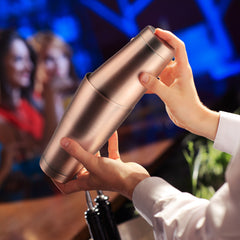 Stainless Steel Boston Cocktail Shaker with Antique Copper Finish (Single Wall)