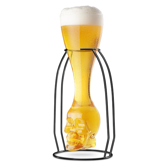 Brainfreeze Skull Glass with Skeletal Frame