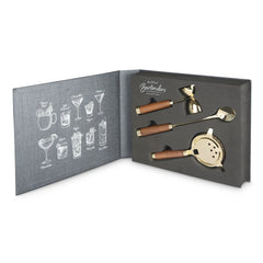 Bartender's Collection 3 Piece Brass Mixing Tool Set