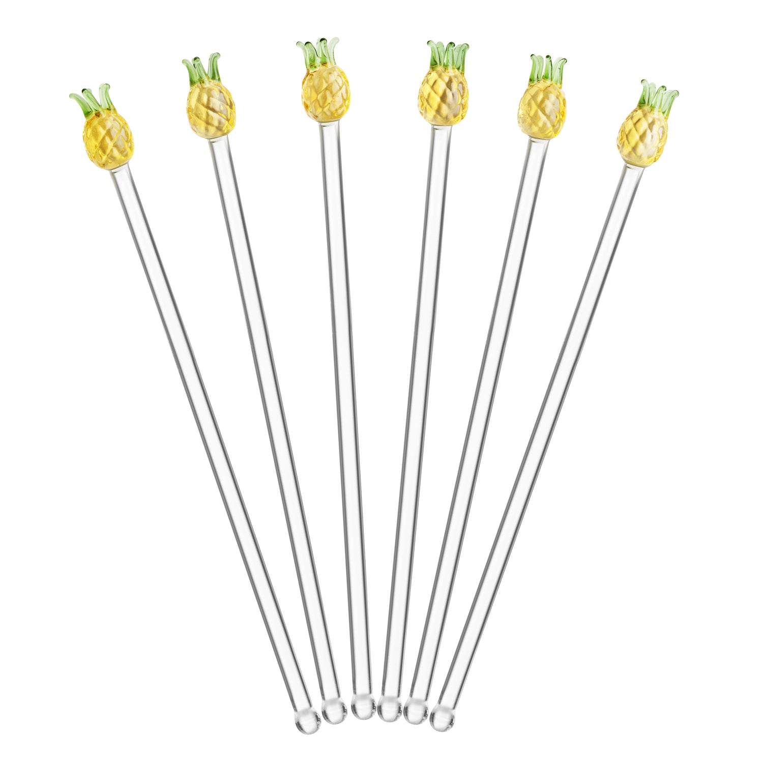Pineapple Drink Stirrers - Set of 6