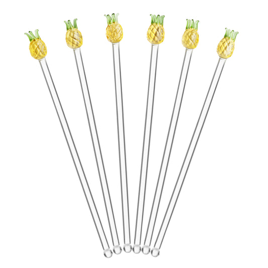 Pineapple Drink Stirrers - Set of 6