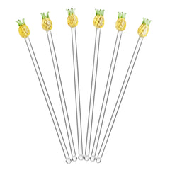 Pineapple Drink Stirrers - Set of 6