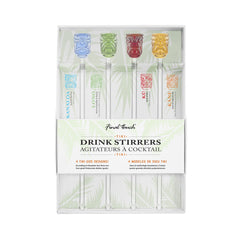 Tiki Head Drink Stirrers - Set of 4