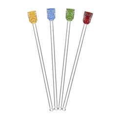 Tiki Head Drink Stirrers - Set of 4