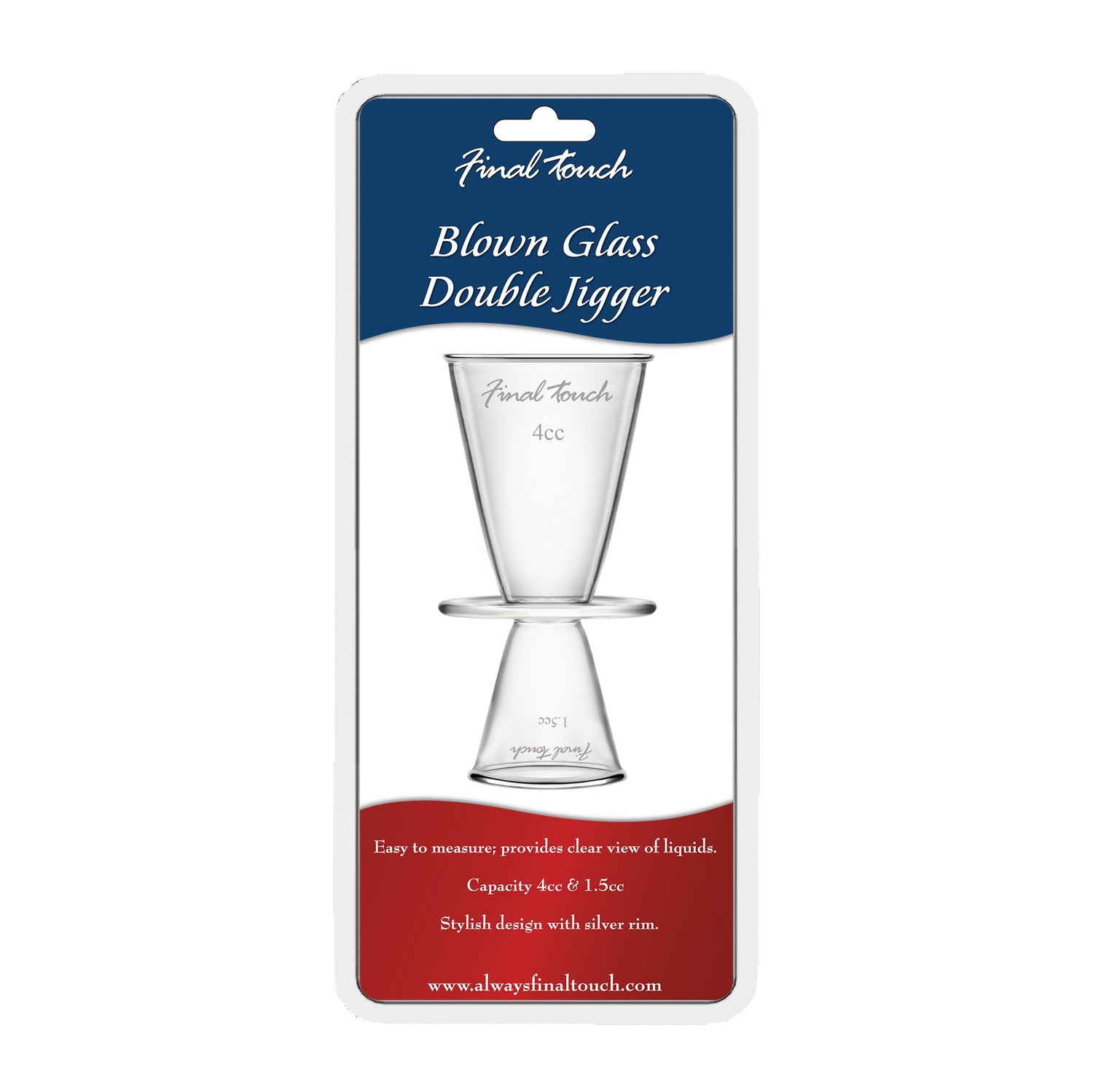 Blown Glass Double Jigger