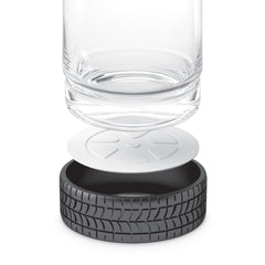 Wheel'n 12 oz / 350 ml Glasses with Ice Cube Moulds - 4 Piece Set