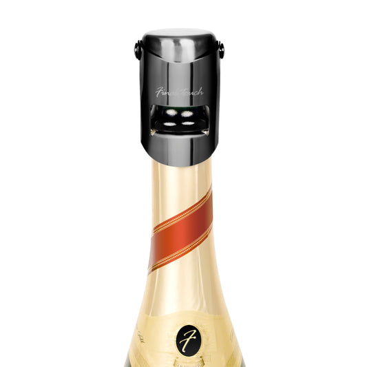 Champagne Bottle Stopper - Black Chrome