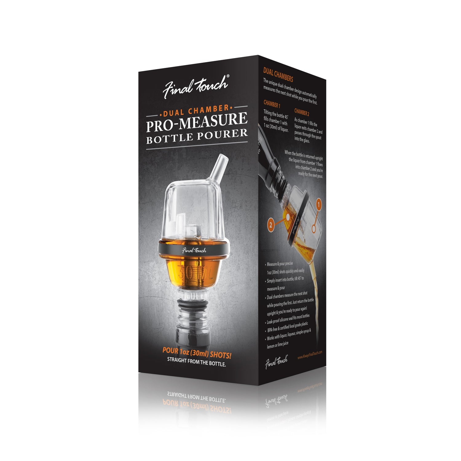 Dual Chamber Pro-Measure Bottle Pourer