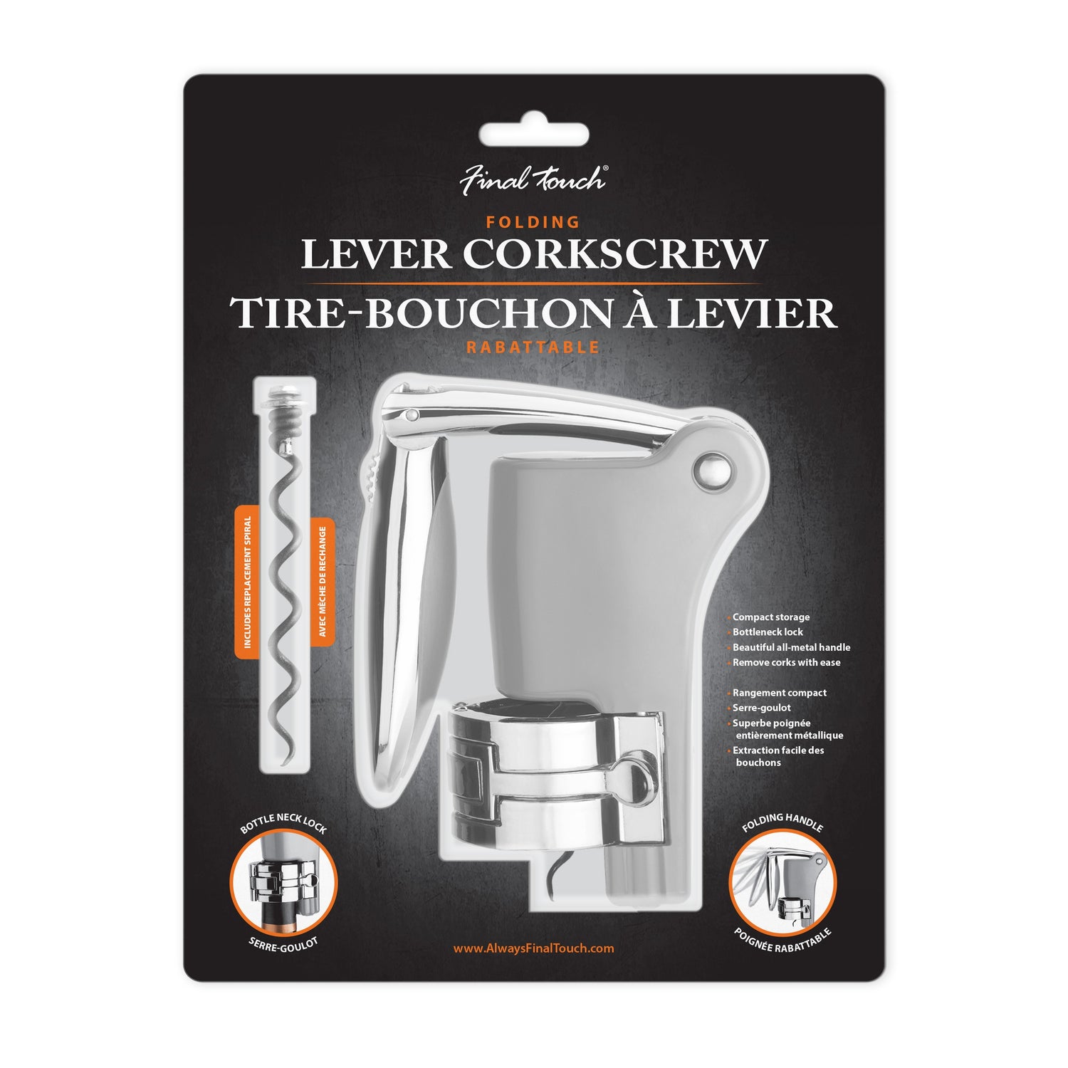 Folding Lever Corkscrew