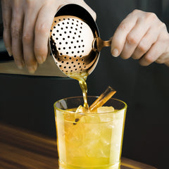 Stainless Steel Julep Strainer with Copper Finish