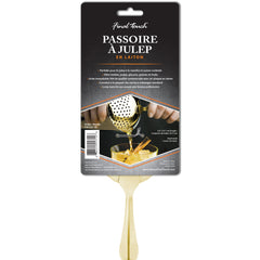 Stainless Steel Julep Strainer with Brass Finish