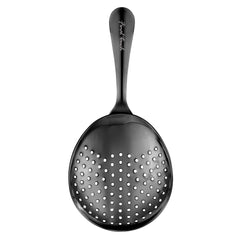 Stainless Steel Julep Strainer with Black Chrome Finish