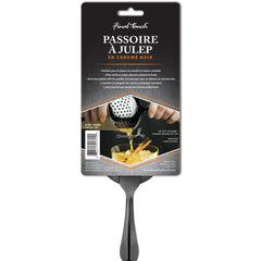 Stainless Steel Julep Strainer with Black Chrome Finish