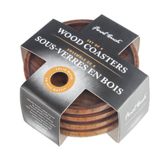 Solid Wood Drink Coasters - Set of 4