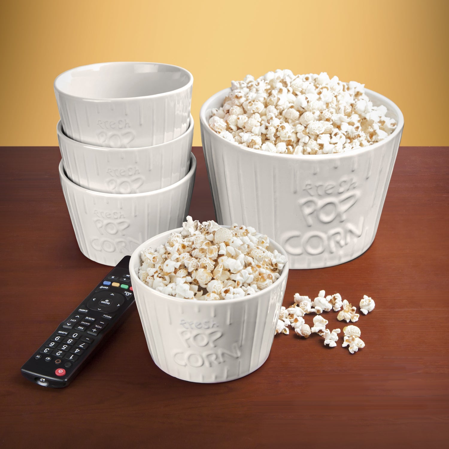 Popcorn Bowls - White