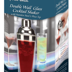 Double Wall Glass Cocktail Shaker