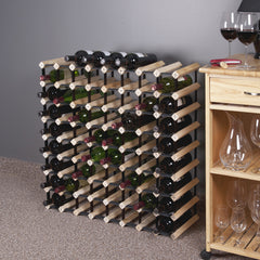 72 Bottle Wine Rack - Natural Finish