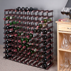 110 Bottle Wine Rack - Cherry Finish