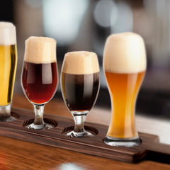 Dark Wood 6 Piece Beer Tasting Paddle Set