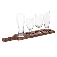 Dark Wood 6 Piece Beer Tasting Paddle Set