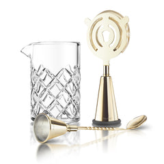 Bartender's Collection Brass Cocktail Mixing Set