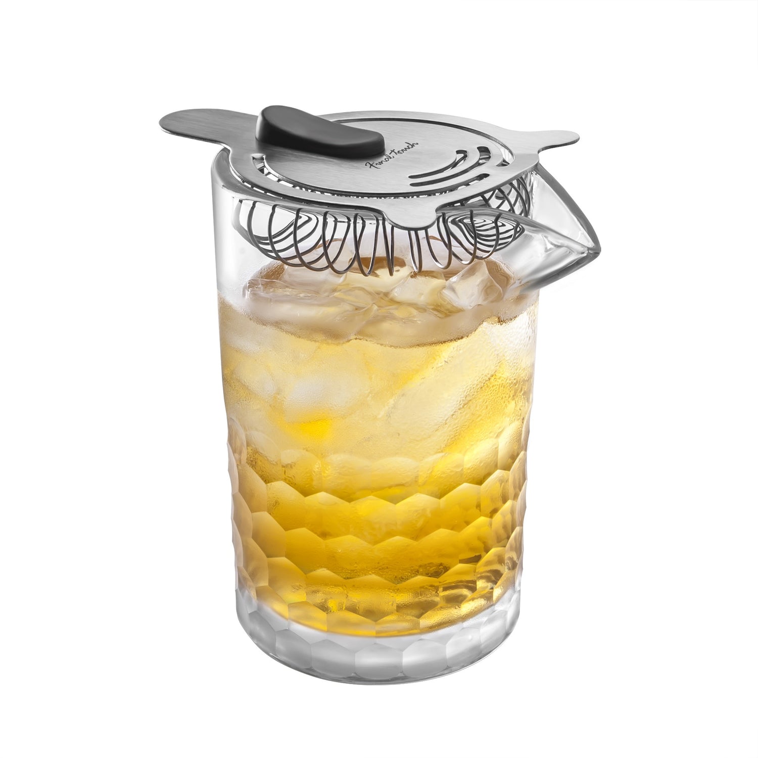 Hand-Etched Mixing Pitcher with Hawthorne Strainer
