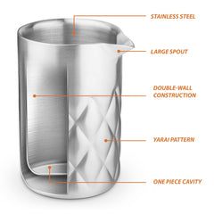 Double-Wall Stainless Steel Yarai Mixing Pitcher