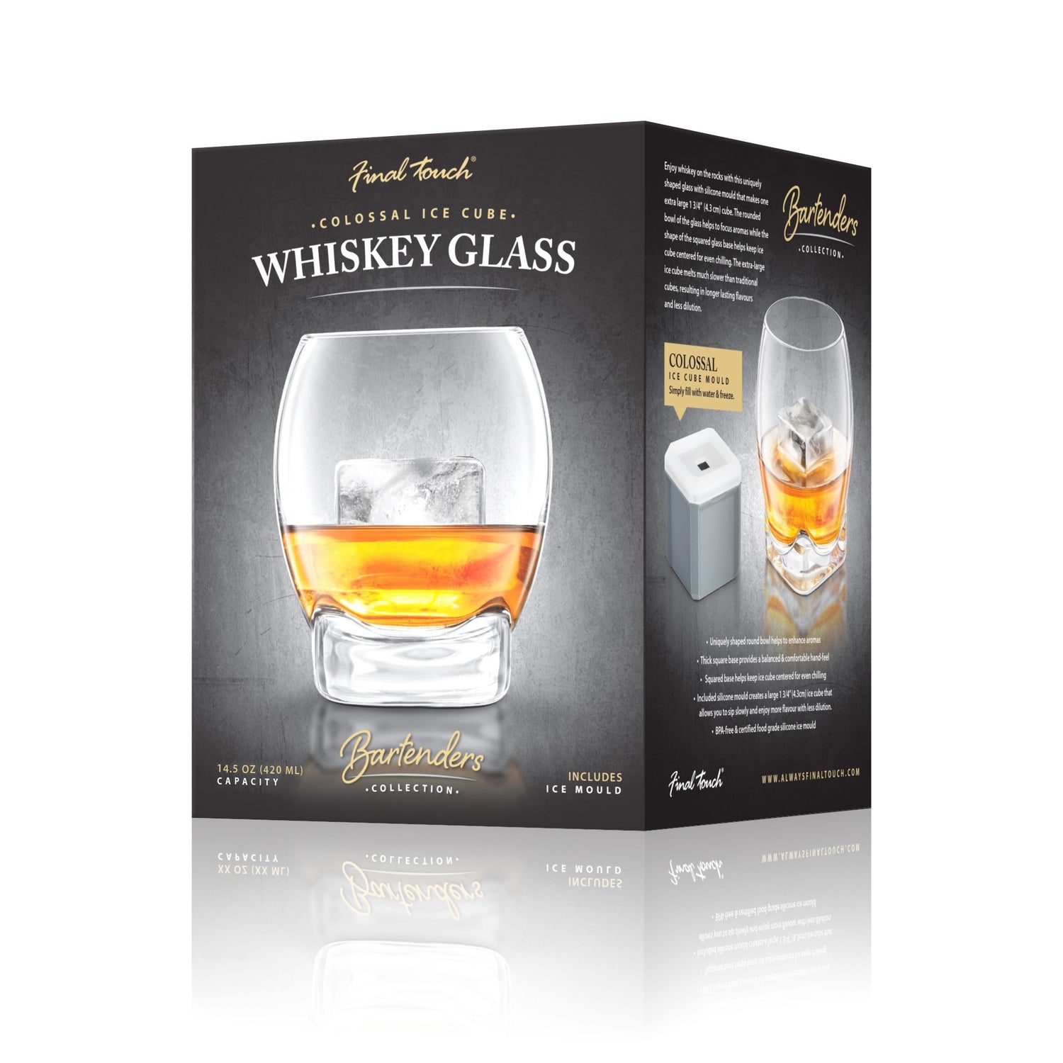 Bartender's Collection Colossal Ice Cube Whiskey Glass