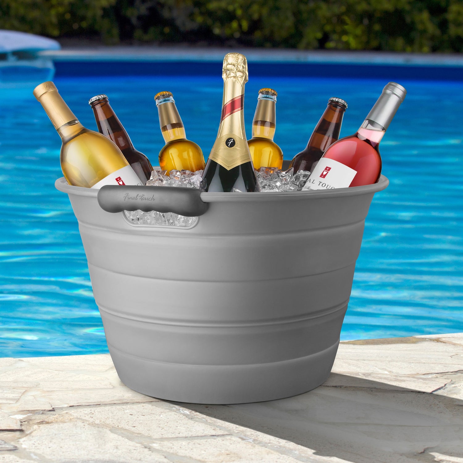 Collapsible Beverage Bin - Grey