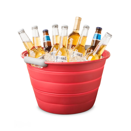 Collapsible Beverage Bin - Red