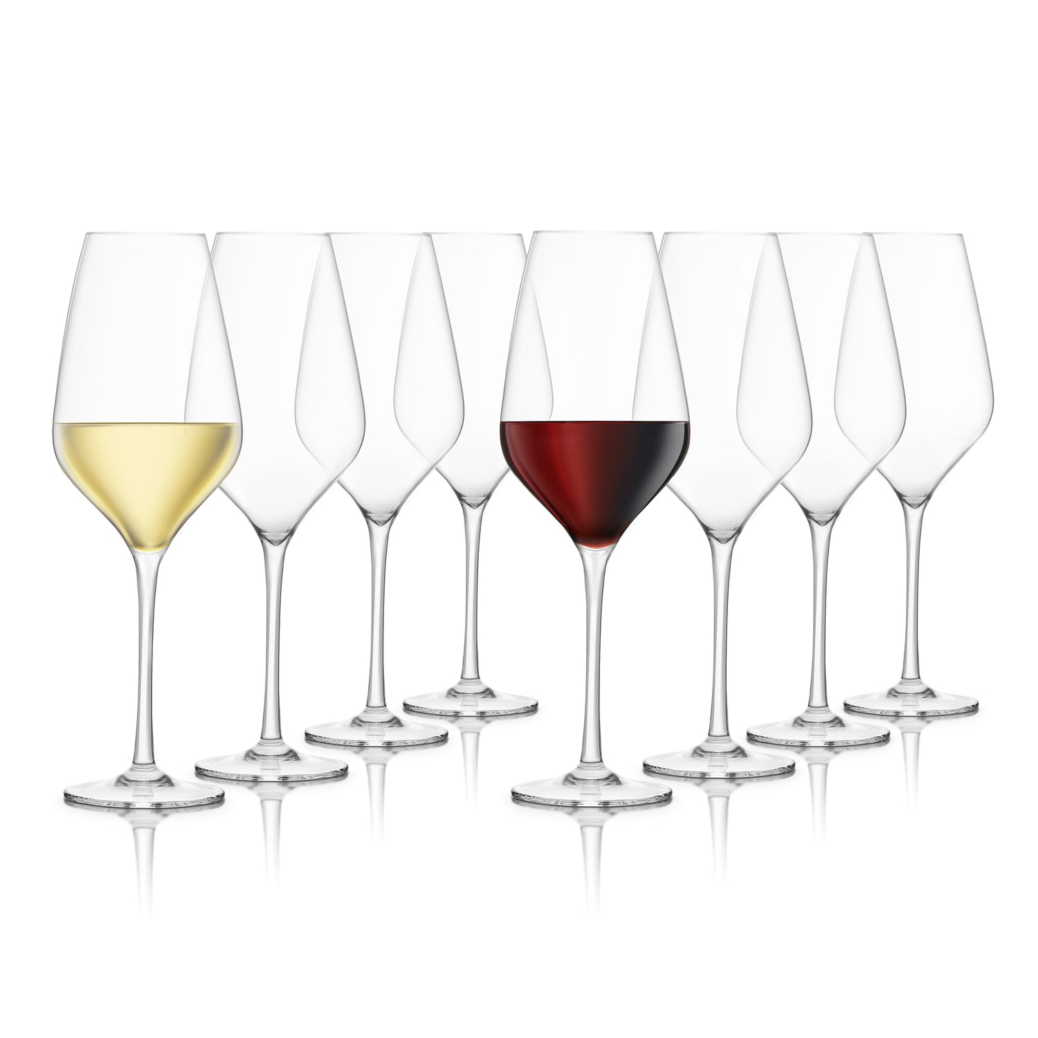 Everyday Lead-Free Crystal Wine Glasses - Set of 8