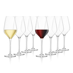 Everyday Lead-Free Crystal Wine Glasses - Set of 8