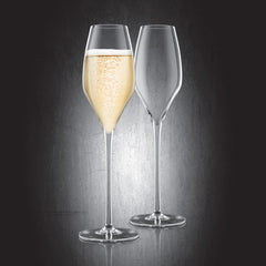 Champagne Lead-Free Crystal Glasses - Set of 2