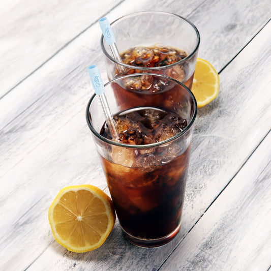 GoSip Glass Reusable Straws -Translucent Blue